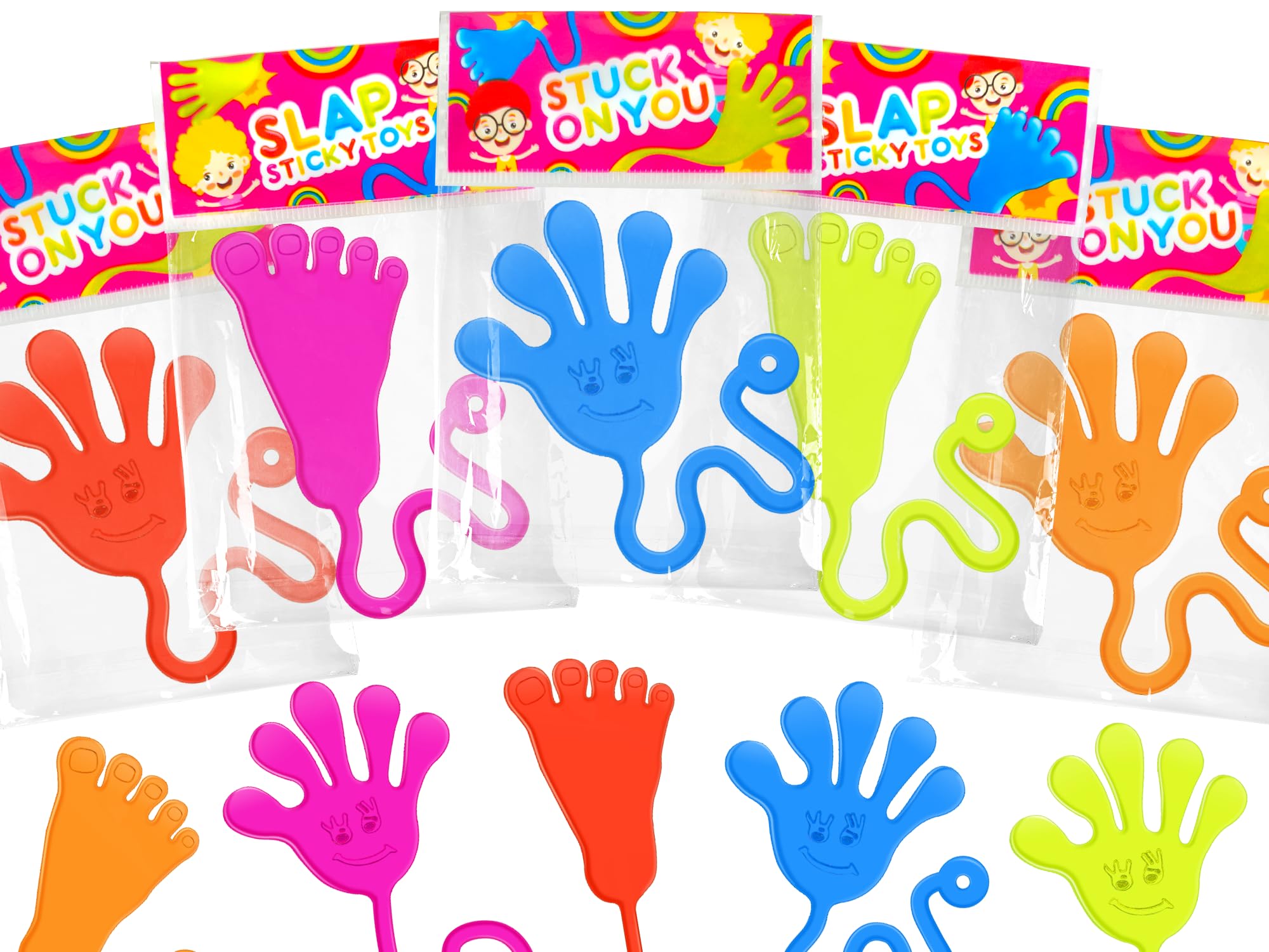 Large Sticky Hands & Feet Party Favors Supplies for Toddlers (20 PCS),Birthday Pinata Goodie Bag Stuffer Fillers for Kids,School Student Non Candy Treats Treasure Box Prizes Toys Gifts for Boys Girls