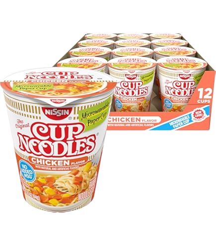 Amazon.com: Nissin Cup Noodles Soup, Beef Flavor, Microwaveable
