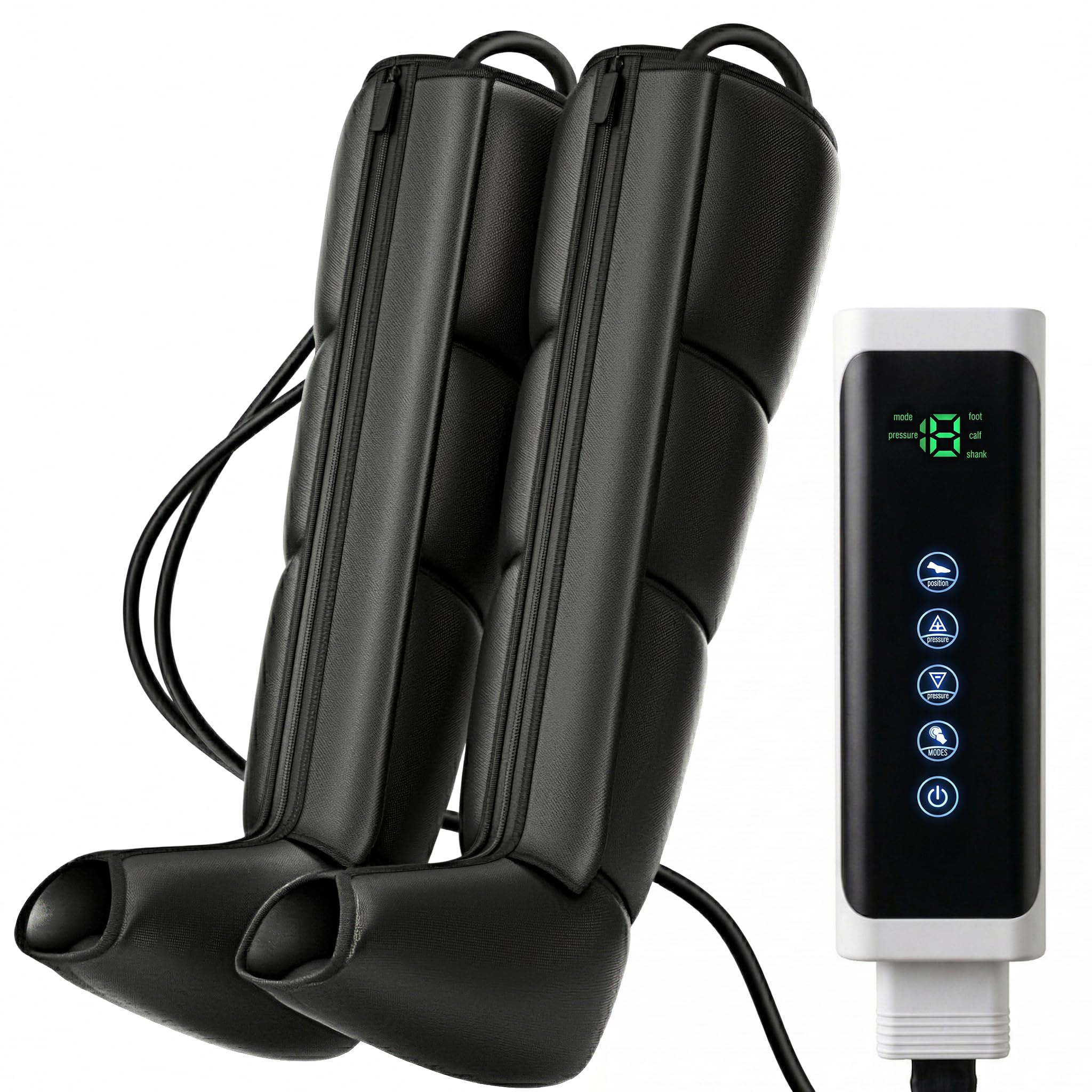 Photo 1 of ***Controller and remotes are missing***-Heselises Leg Compression Massager, Air Compression Leg Massager for Circulation & Muscle Recovery,6 Modes 9 Levels, Adjustable Full Leg & Foot Massager for Pain Relief, Athletes & Office Use***Controller and remot