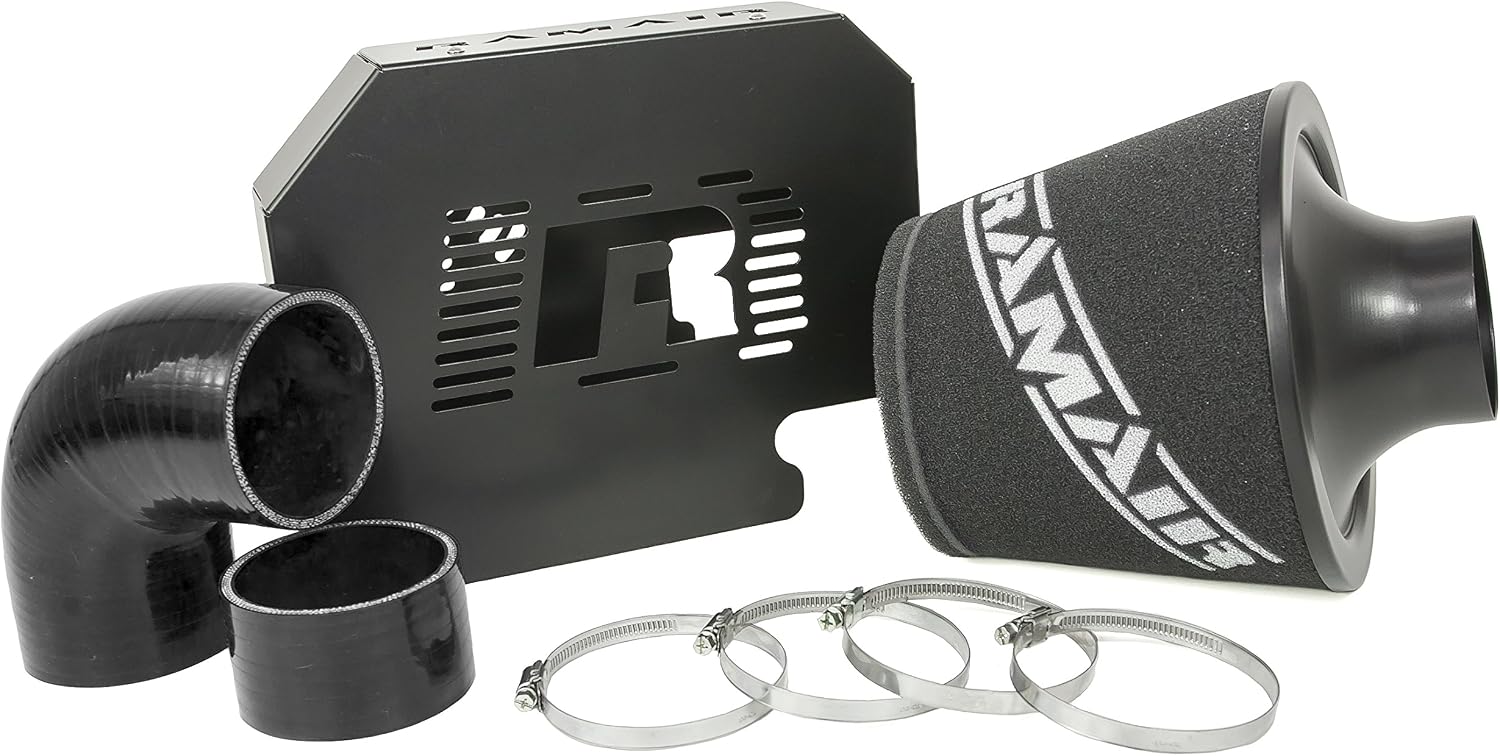 Ramair Filters SR-225-BK-ECU Induction Kit with ECU Publisher Holder and Silicone Hoses, Black