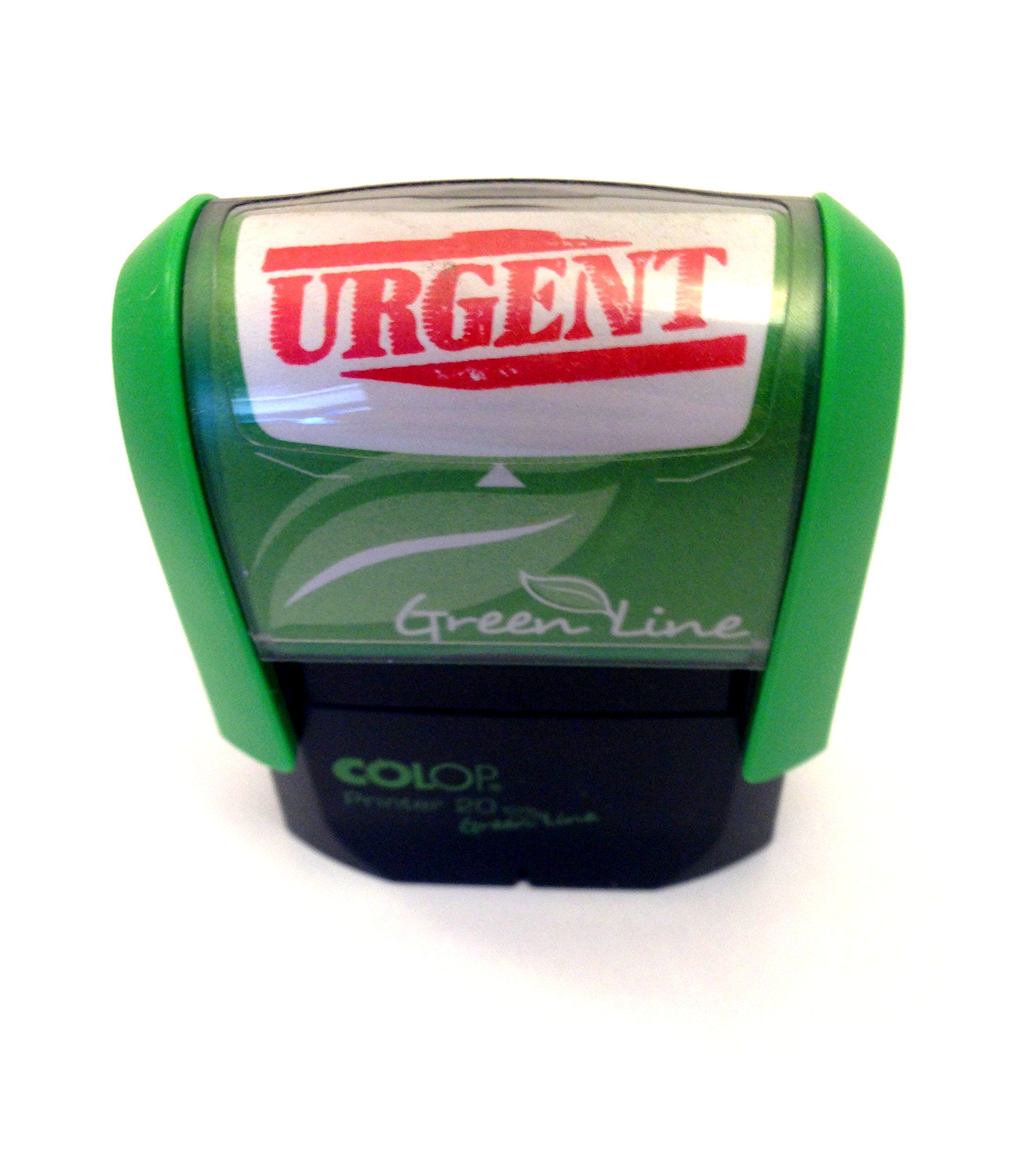 Colop"Urgent" Green Line Word Stamp - Red,38 x 14mm