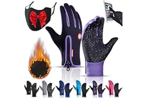 Mllel Sakesfor Gloves, Skatesfor/Velura/Competeend Ultimate Waterproof & Windproof Thermal Touch Screen Non-Slip Gloves