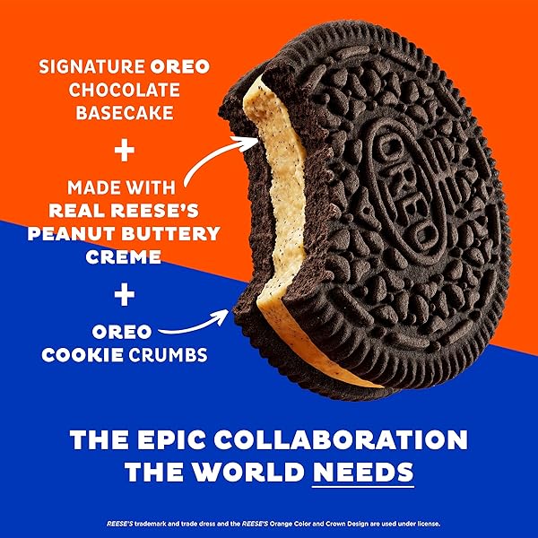 OREO REESE’S PEANUT BUTTERY CREME CHOCOLATE SANDWICH COOKIES, 12.35 OZ