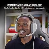 Corsair HS80 RGB USB Headset Dolby 7.1 Surround Sound iCUE PC White view 4
