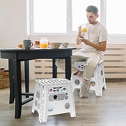 Delxo 13" Folding Step Stool for Kids and