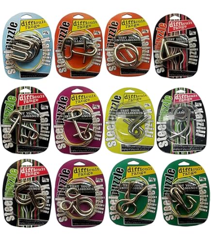 thumbnail image 2 of RoseFlower 6pcs Brain Teaser Puzzle Set - IQ Challenge Logic Games For Adults & Teens, 2.7 Inch 3D Puzzles 2 of 11