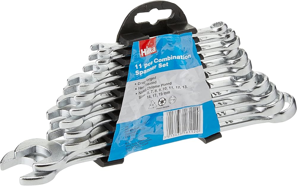 Hilka 17161102 11pc Metric Combi Spanner Set Clear
