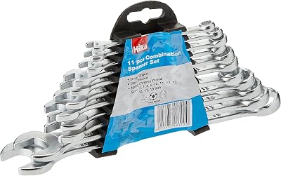 Hilka 17161102 11pc Metric Combi Spanner Set Clear