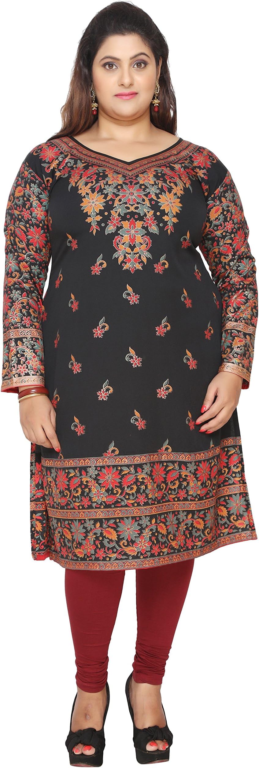 Unifiedclothes Plus Size (Upto 9XL) Women Indian Pakistani Kurti Tunic Kurta Top Shirt Dress EPlus109A
