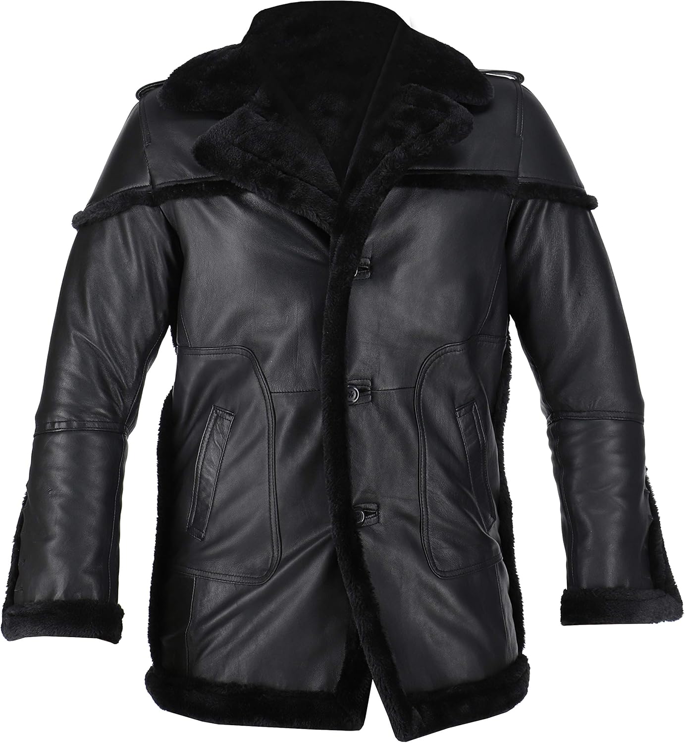mens leather jacket with sherpa lining
