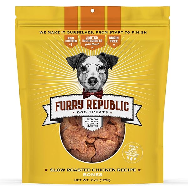 FURRY REPUBLIC CHICKEN RECIPE BONES 6OZ, NATURAL