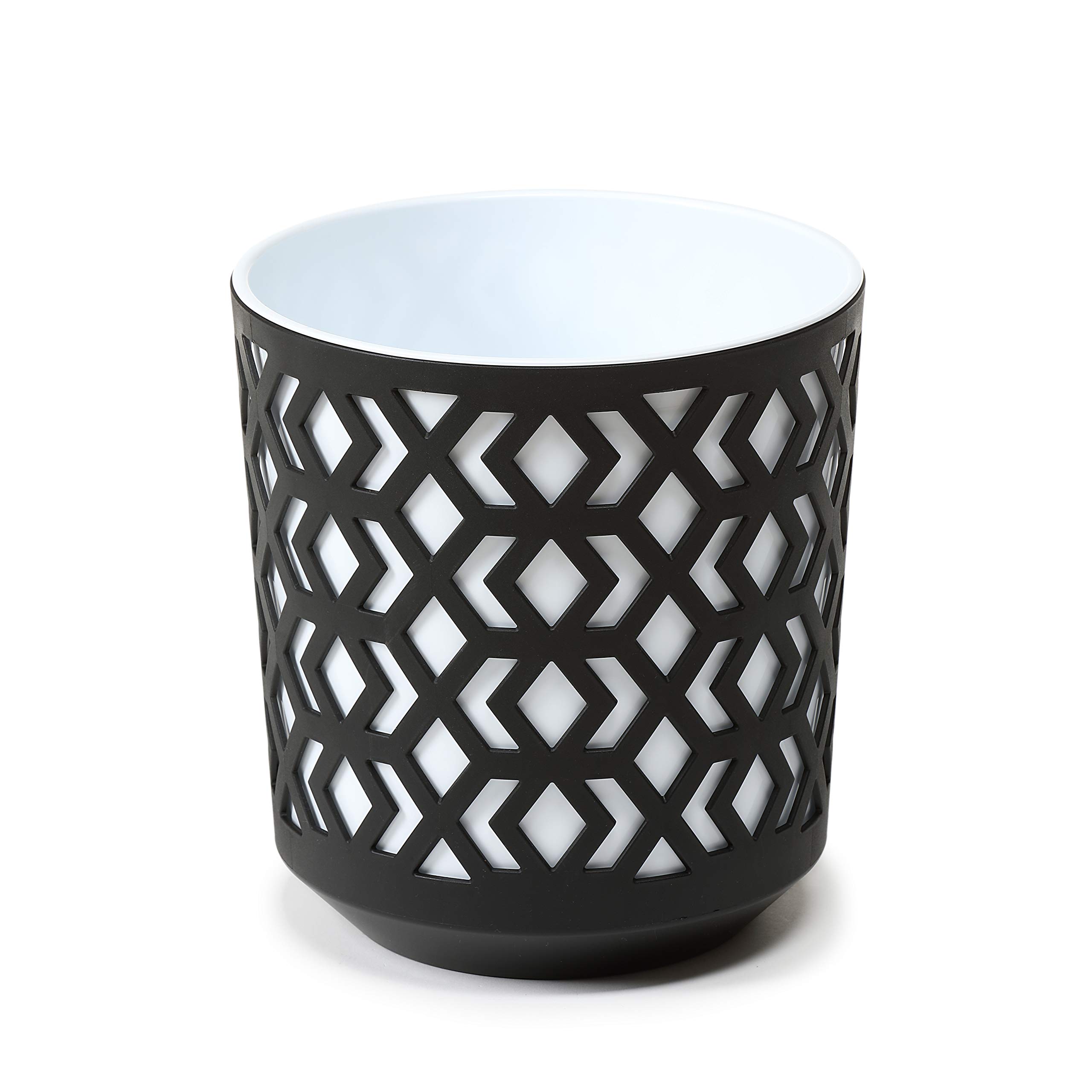 Lamela Aztek Flower Pot 190 mm - Black and White