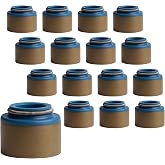 SSI 16pcs, Rubber Positive Valve Stem Seal - 11/32" Valve Stem and a .530" | Guide O.D., Valve Stem Seals For SBC BBC SBF, Positive Seal
