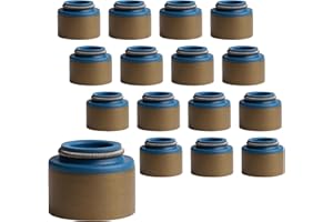 Street Sport Industries 16pcs Rubber Positive Valve Stem Seal - Fits an 11/32" Valve Stem and a .530" Guide O.D., Valve Seals For SBC BBC SBF, Positive Seal