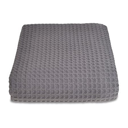 Einzelbett-Decke - Allure Hotel Collection, luxuriöse Waffelmuster-Tagesdecke/Decke Einzelbett, superweiche Decke aus gekämmt