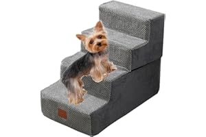 Dog Stairs for Small Dogs Dog 4 Steps for High Bed Dog Stairs for Medium Dogs Dog Ramp to Bed Pet Steps for Bed Cat Stairs for High Bed Climbing Doggie Steps Visit The ShinHye Store