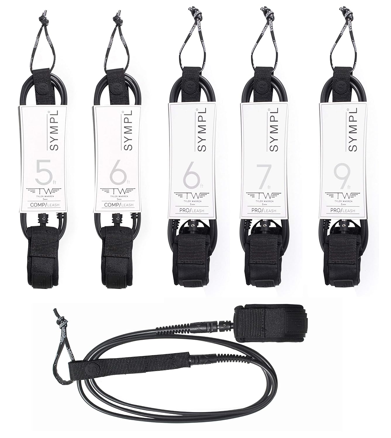 SUP Paddle Board Leashes for All Boards SYMPL Premium Surf Leash