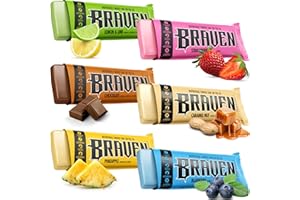 Braven Bar Variety Pack Energy Bars (1.59 oz, Pack of 10) – Energy Chews with 5g Protein – On-the-Go Snacks for Running, Hiking, and Sports - Gluten Free Snacks for Sustained Boost