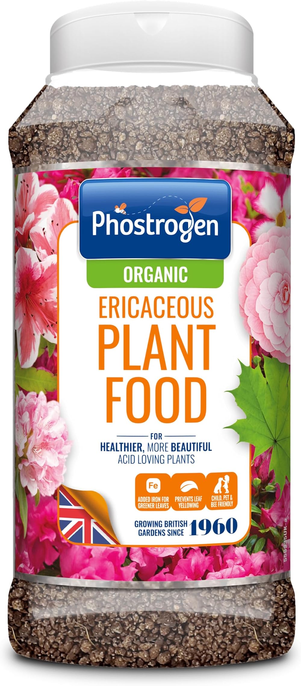 Phostrogen Ericaceous Plant Food 800g Iron Rich Organic for Acid Loving Plants