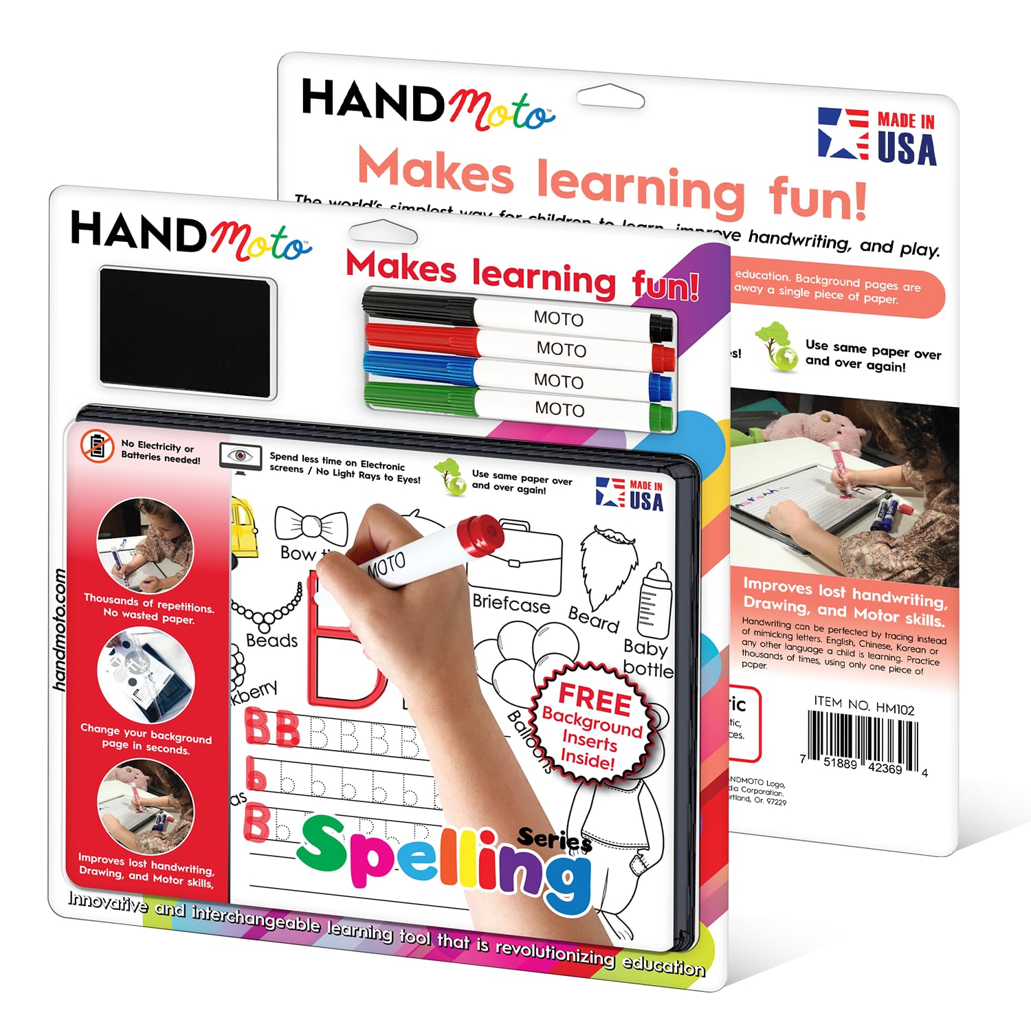 Mua Spelling Themed Dry Erase White Board for Kids Use Our Dry Erase