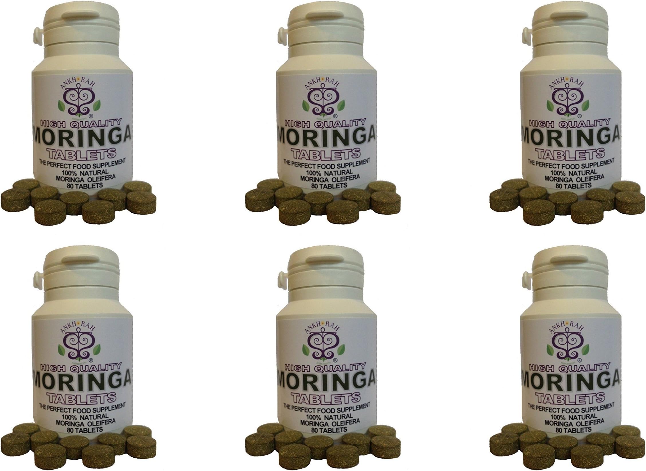 (6 PACK) - Ankh Rah Moringa Tablets| 80 s |6 PACK - SUPER SAVER - SAVE MONEY