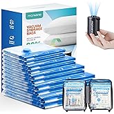Vacuum Luggage Storage Bags with Cordless Electric Portable Pump, Double Zipper Sealed Space Saver Bag, Compression for Clothes, Bedding and Travel Essentials(10 Pack Travel Comb)