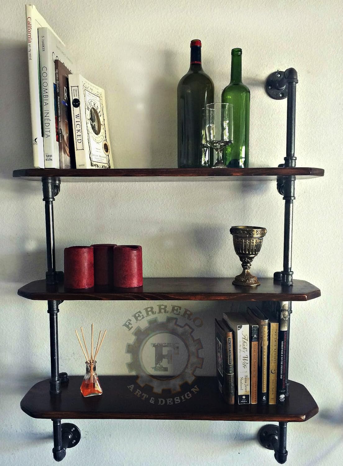 Steampunk furniture,pipe Bookshelf, Bookshelves, Industrial