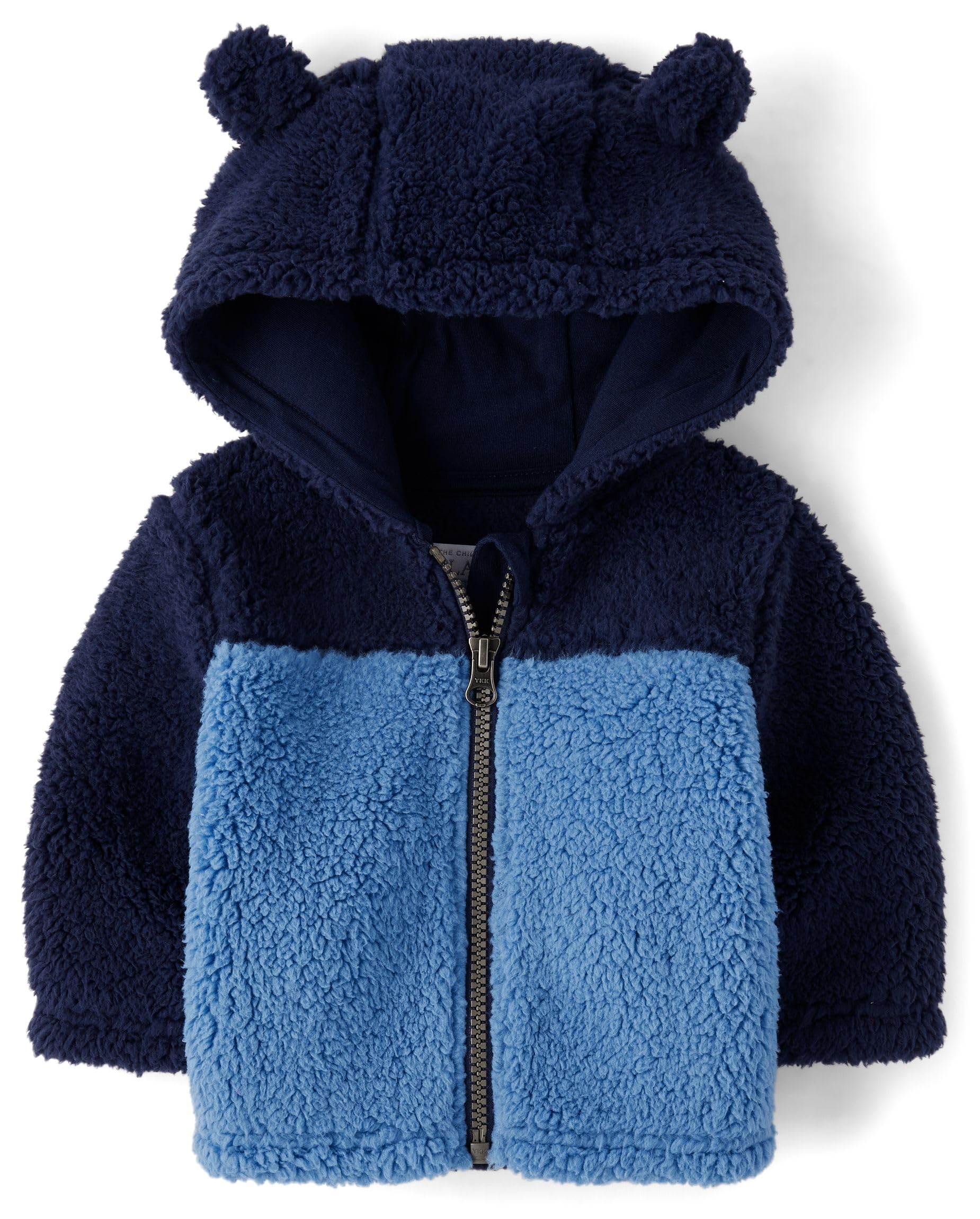 The Children's Place Baby Boys' and Toddler Cozy Sherpa Hooded Full Zip Sweatshirt