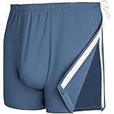 Men's Post-Surgery Tear Away Shorts, Loose Fit Cotton Shorts with Wide Leg and Snap for Knee & Hip Replacement Recovery