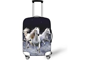 Bigcardesigns Cool Animal Horse Luggage Covers Suitcase Protector Dust-proof Case for Men Women Travel Fashion Size M Apply to 22-25 inch Luggage