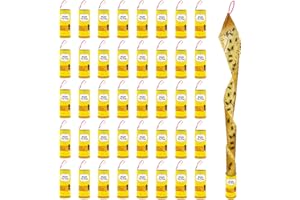 STINGMON TRAP Stingmon 40 Pack Sticky Fly Trap Indoor, Fly Traps Outdoor Hanging, Fruit Fly Trap, Fly Strips Fly Tape Fly Killer Fly Catcher Fly Paper Fly Ribbon, Flying Insect Trap for Bug, Gnat, Insect, Mosquito