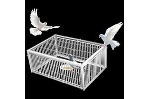 AutoTrap Bird Cage - Entry Only, No Exit, Escape-Proof Pigeon Trap with Live Bird Capture, Two Entry Chicken & Bird Trap (40 