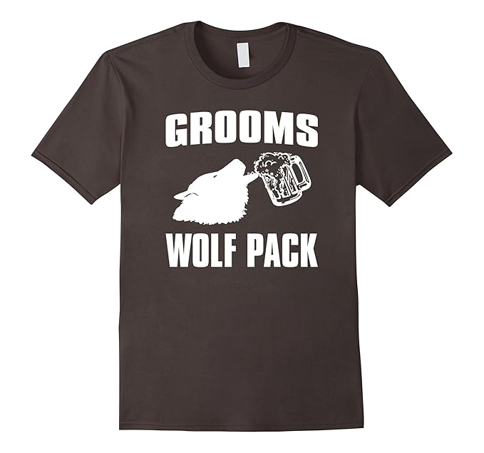 Funny Bachelor Party Shirt Grooms Wolf Pack Clothing