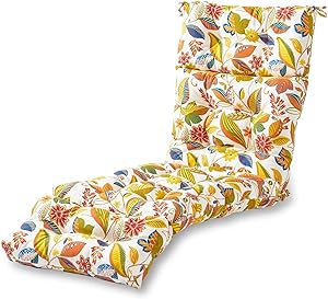 Havenside Home Dana Point 72-inch Outdoor Floral Chaise Lounger Cushion