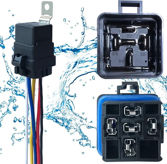 1 PACK 40/30 AMP 12 V DC Waterproof Relay and Harness Heavy Duty 12