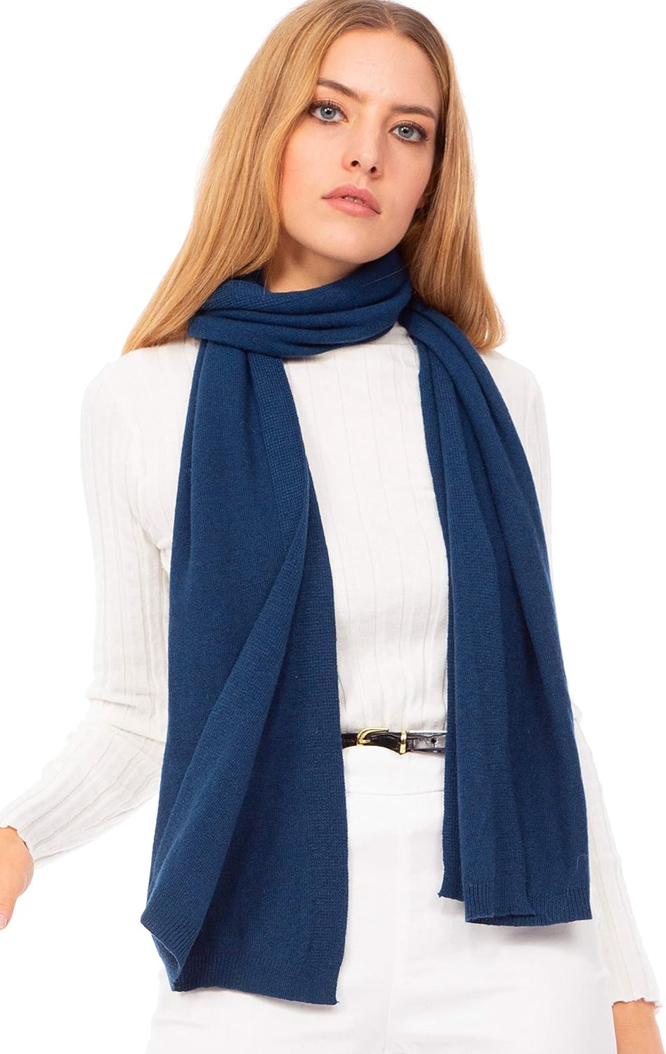 MARINE CASHMERE Women's Pure Cashmere Scarf, Delicate and Soft 100
