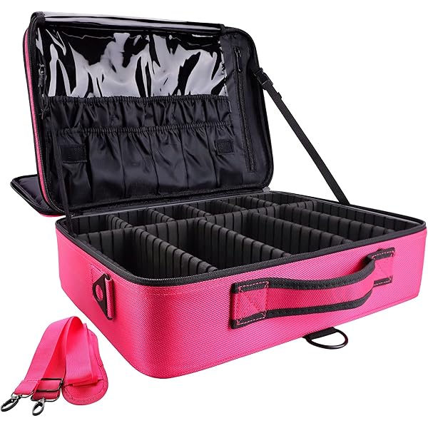 JOURMON Travel Makeup Case, Clear Black, M, Portable Travel