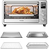 TOSHIBA ChefFry Air Fryer Toaster Oven Combo, 26.4-Quart, Stainless Steel | Bake, Broil, Pizza &amp; Dehydrate, with Toast