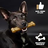 Tasty Bone Nylon Dog Chew Toy Peanut Butter Small Made in UK Indestructible view 2