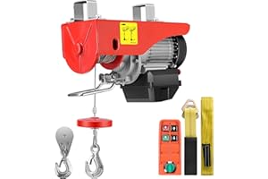 VIVOHOME Electric Hoist, 110V 440 Lbs Winch with Wireless Remote Control, Zinc-Plated Steel Wire Hoist for Garage, Warehouses, Factories 38ft Lifting Height with Emergency Stop Switch ETL Listed