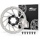 IIIPRO A2 Bike Disc Brake Rotor, 6-Bolt, Two-Piece Design(black, 180mm) | Multi-Hole Disc Brake Rotor with Stainless Steel Braking Surface and 6 Mounting Bolts for MTB, Road, Gravel and E-Bikes