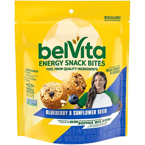 BELVITA ENERGY SNACK BITES, BLUEBERRY AND SUNFLOWER SEED,...