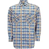 TICOMELA FR Shirt for Men Flame Resistant Shirts 6.5oz Light Weight Plaid Men's Fire Retardant Shirts