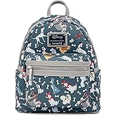 Loungefly Disney Dogs Mini-Backpack Handbag All Over Print Lady Tramp Dalmatians