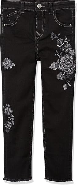 black jeans with embroidery