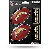 Rico Industries NFL Football Los Angeles Chargers The Quatro Decal Set - 4 Piece Decal Set