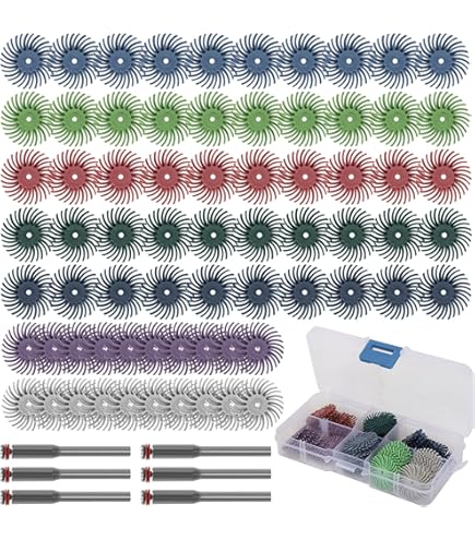 1 Inch Polijsten Buffing Wheel Set,Wolvilt Katoen Gemonteerde 3 mm schacht voor Roterende Tool Accessoires, Mini Borstel Polijsten Kit voor Horloge en Sieraden 50 Stuks