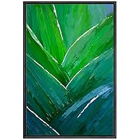 SIGNWIN Framed Canvas Wall Art Tropical Succulent Plant Canvas Prints Home Artwork Decoration for Living Room,Bedroom - 16x24 inches