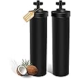 NSF/ANSI 42&372 Certified Water Filter Replacement Compatible with Berkey® BB9-2® Black Filters, Gravity Filter System, Purification Elements Compatible with Travel, Large, Royal, Crown Series, 2 Pack