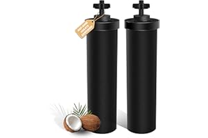 RETROSTICK NSF/ANSI 42&372 Certified Water Filter Replacement Compatible with Berkey® BB9-2® Black Filters, Gravity Filter System, Purification Elements Compatible with Travel, Large, Royal, Crown Series, 2 Pack